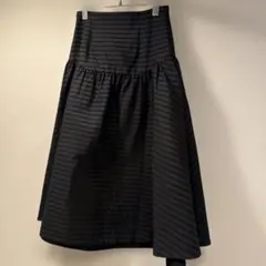 BORDERS at BALCONY フレアスカート ブラックのサムネイル