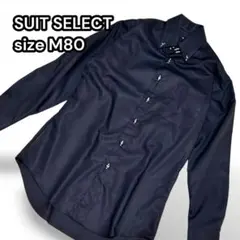 スーツセレクト ワイシャツ 綿100% 形態安定 ボタンダウン ビジネス【M】黒