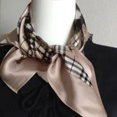 シルクスカーフ(ベージュ)