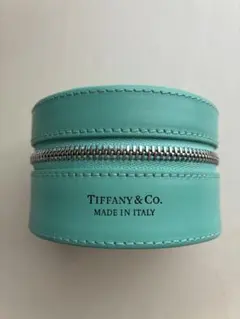 【値下げ】Tiffany & Co. カーフスキンレザーラウンドジュエリーケース