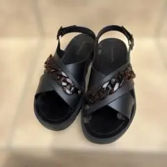 TEMPERATE テンパレイト チェーン レインサンダル 黒のサムネイル