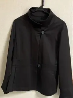 【美品】シャルレ【LL】ボタン付きジャケット アウター 焦茶 ブルゾン