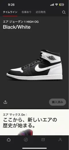 Nike Jordan 1 Retro High OG Black/White