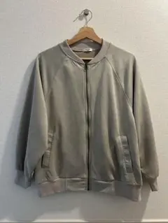 ESSEMEグレー ジップアップジャケット