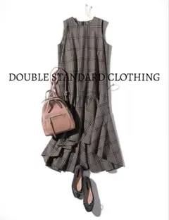 DOUBLE STANDARD CLOTHING チェックノースリーブワンピース