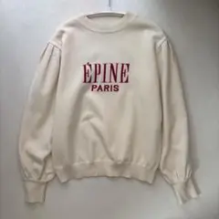 ÉPINE エピヌembroidery sweat whitexpink - メルカリ