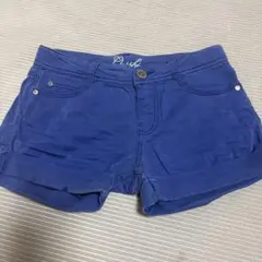 ネイビー ショートパンツ ボタン付き　y2k