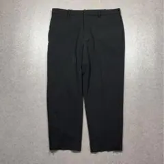 UNIQLO ブラックスラックス L ストレッチ テーパード 黒