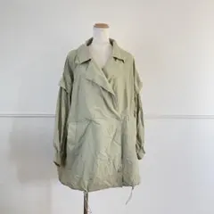w closet 2WAY W前ショートコート カーキ オーバーサイズ コートのサムネイル