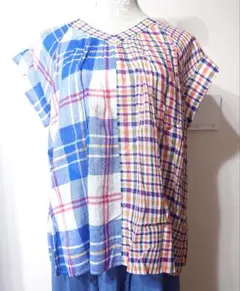 注意あり 儀右ヱ門 久留米絣 パッチワーク シャツ 絹綿 | Mercari