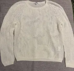 【UNIQLO 】春夏用 3Dメッシュクルーネックセーター ホワイト