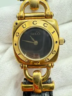 稼働 GUCCI 腕時計 ゴールド ブラック ホースビット 6300L 3356 稼働 GUCCI 腕時計 ゴールド ブラック ホースビット 6300L 3356 - メルカリ