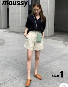 moussy HIGH WAIST TUCK SHORTS