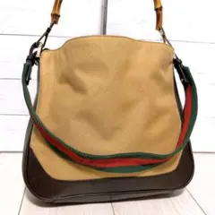 『美品』GUCCI(グッチ)2wayバッグ バンブー シェリーラインのサムネイル