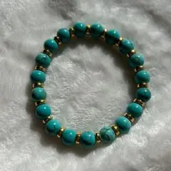 ターコイズのハンドメイドブレスレット(男女兼用)