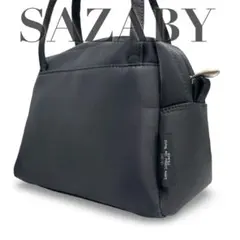 【美品】サザビー　SAZABY ハンドバッグ　ナイロン　ブラック　手提げ　高級感