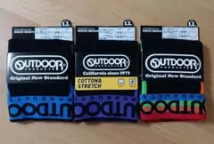 アウトドアプロダクツ　ボクサーパンツ　LLサイズ　3枚セット　前とじ　黒　綿混⑤