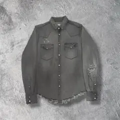 used damage denim shirtのサムネイル