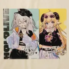 ホロライブ　ミニクリアファイル　角巻わため　獅白ぼたん