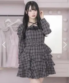 pium ピウム クロステープバイカラーティアードワンピース グレーストラップ クロステープバイカラーティアードワンピース – pium