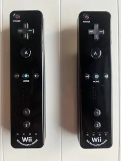 wii WiiU コントローラー リモコン モーションプラス 黒 ２個 セット