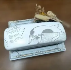 ♪メガネケース　眼鏡ケース　　ねこ柄　デコパージュ　ハンドメイド♪