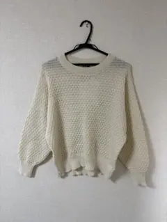 HK WORKS LONDON ニット　アイボリー　M