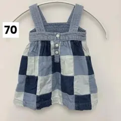 美品❣️Baby GAP ジャンパースカート　ワンピース　70cm パッチワーク