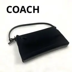⭐️美品⭐コーチ　ショルダーバッグ　ナイロン　レザー　黒　冠婚葬祭