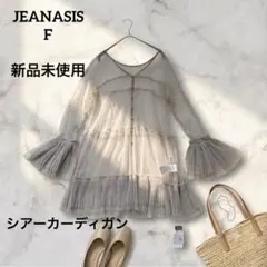 新品未使用JEANASISチュールプリーツブラウス グレー 2way長袖Fのサムネイル