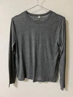 GU ソフトシアークルーネックtシャツ グレー　XL