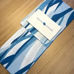 1点限り◇青よろけ縞の涼しげモダン浴衣セット