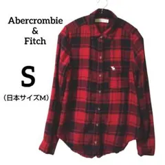 Abercrombie & Fitch チェックシャツ ネルシャツ ロゴ刺繍