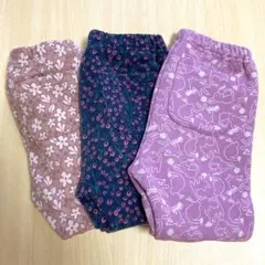 UNIQLO ベビー フリースレギンス 3点セット 90
