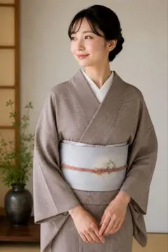 美品 正絹夏もの ますいわ屋謹製 絽色無地 一つ紋 夏のお茶席・観劇