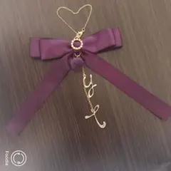 リボンチャーム   イニシャルチャーム（ハンドメイド）