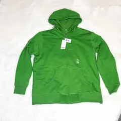 【2015年製/新品】ユニクロ ドライスウェットパーカ 希少XL 55グリーン