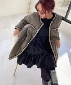 ダメージあり！Myu キルティングオーバーコート