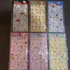 スヌーピー　3D SEAL 6枚セット　硬いシール　ぷっくりシール