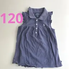POLO RALPH LAUREN フリルポロシャツ ネイビー　120