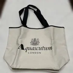 Aquascutum トートバッグ アイボリー生成り