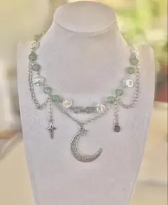 月と星のネックレス フェアリーグランジ y2k ペンダント