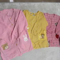 保育士エプロン スモック 割烹着 まとめ売り うさぎ くま かわいい系　3枚のサムネイル