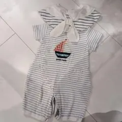 petit main ボート刺繍ロンパース