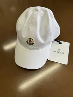 MONCLER キャップ ホワイト - メルカリ