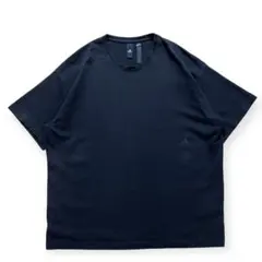 adidas アディダス Tシャツ 刺繍ロゴ 3ストライプ ブラック