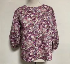 非売品【Libertyリバティ】ウィルトシャータナローン パフスリーブ 