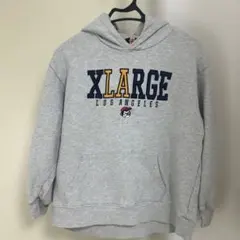【クリーニング済】XLARGE KIDS 刺繍ロゴパーカー 140cm