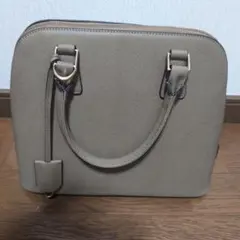 グレー ハンドバッグ 取り外し可能ストラップ　セレモニーバッグ