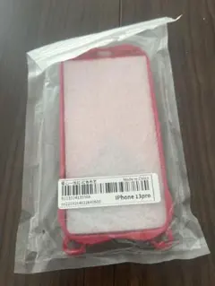 iPhone 13 Pro ケース レッド ストラップ付き